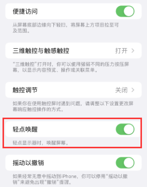 三都苹果授权维修站分享iPhone轻点无法唤醒怎么办 