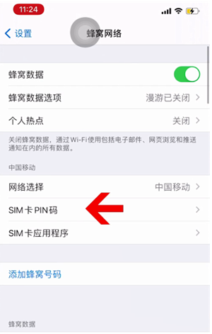 三都苹果14维修网分享如何给iPhone14的SIM卡设置密码 